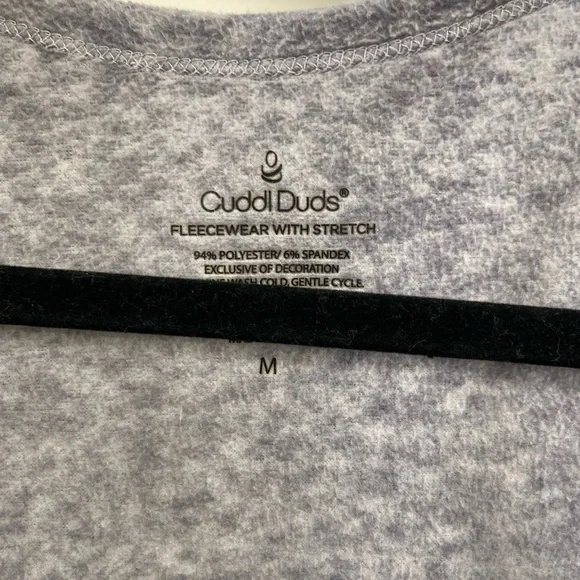 Cuddl duds sweater fleece wear with stretch grey ombre size Medium - Picture 4 of 11